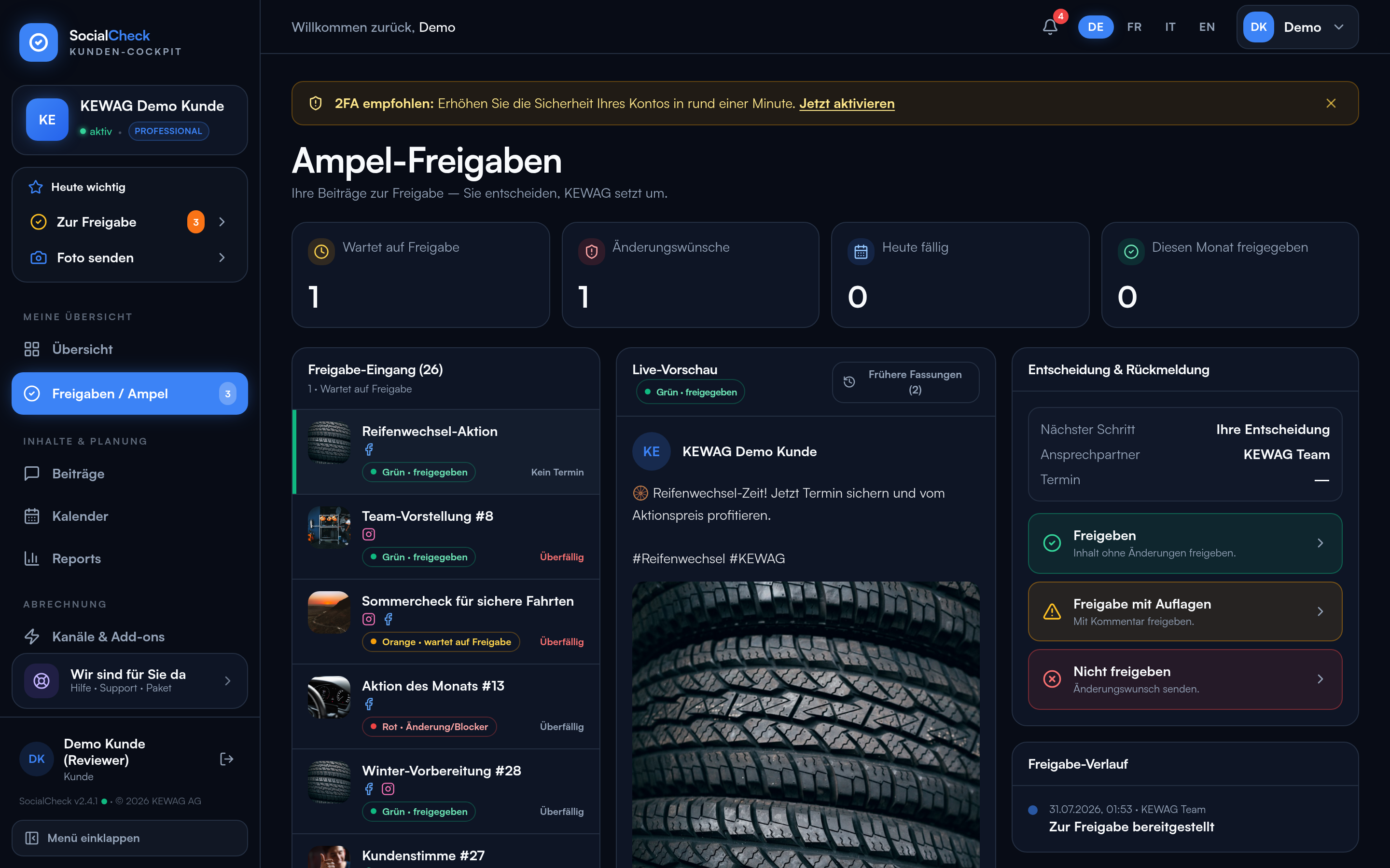 SocialCheck in Aktion erleben.